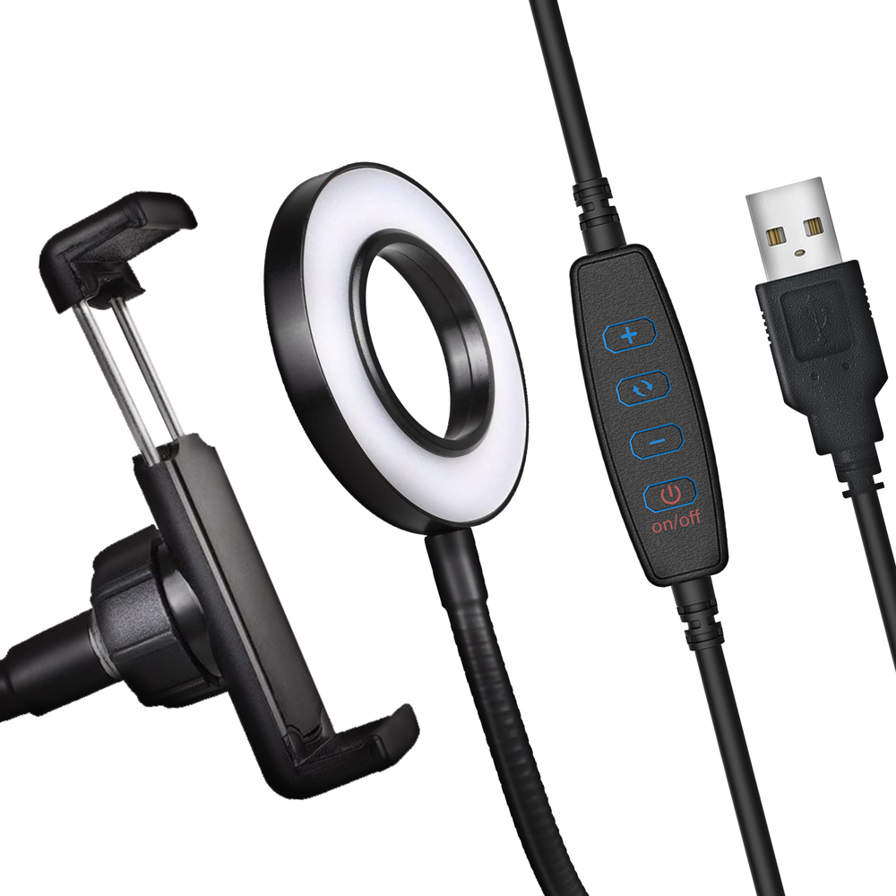 Kit pour Vlogging et Photographie avec Pince fixation et lampe LED petit format Bigben