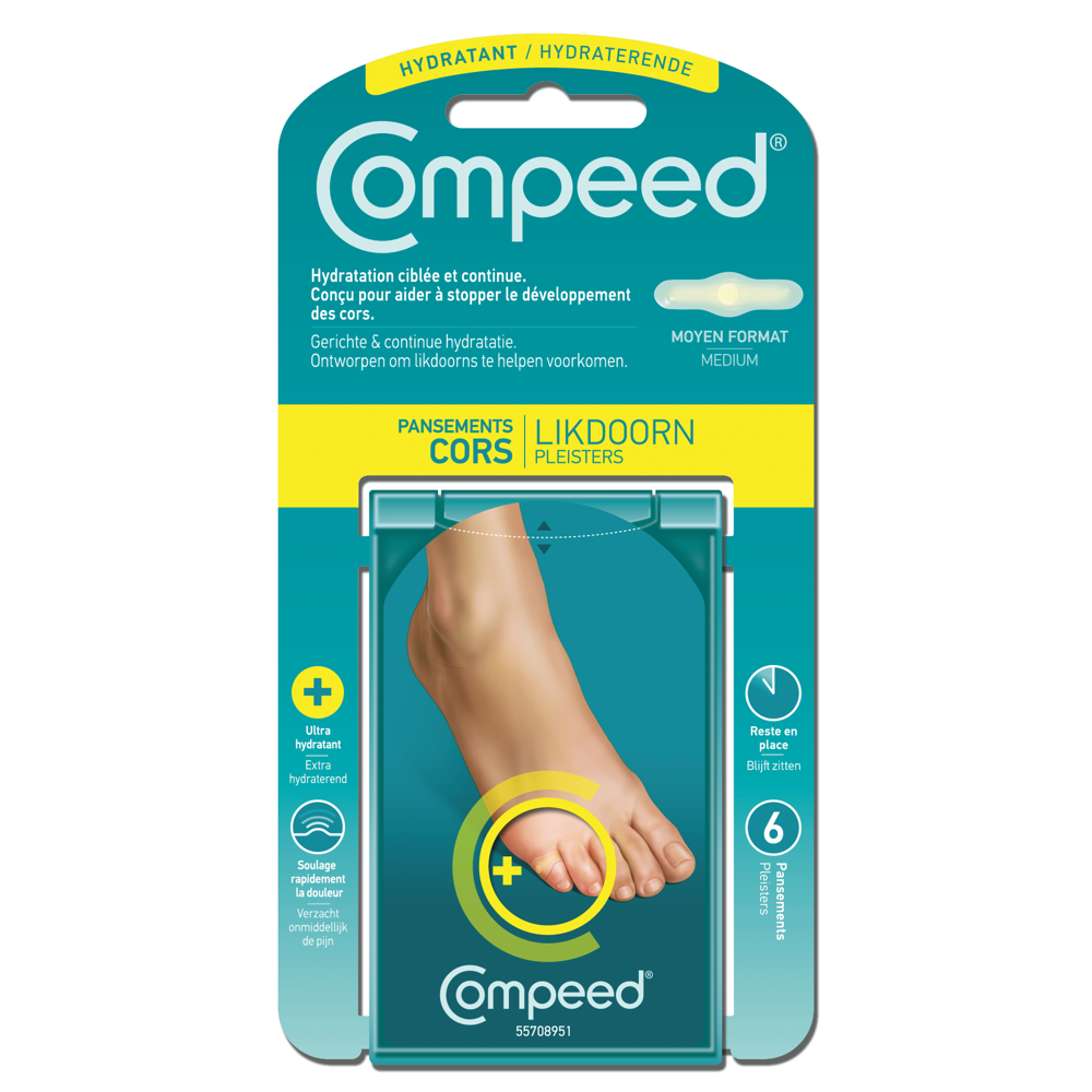 Hydratant cors+ pansement moyen format 6 pansements