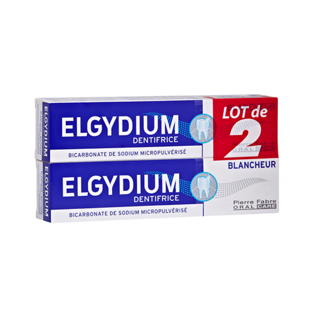 Elgydium Dentifrice Blancheur duo 2x75ml