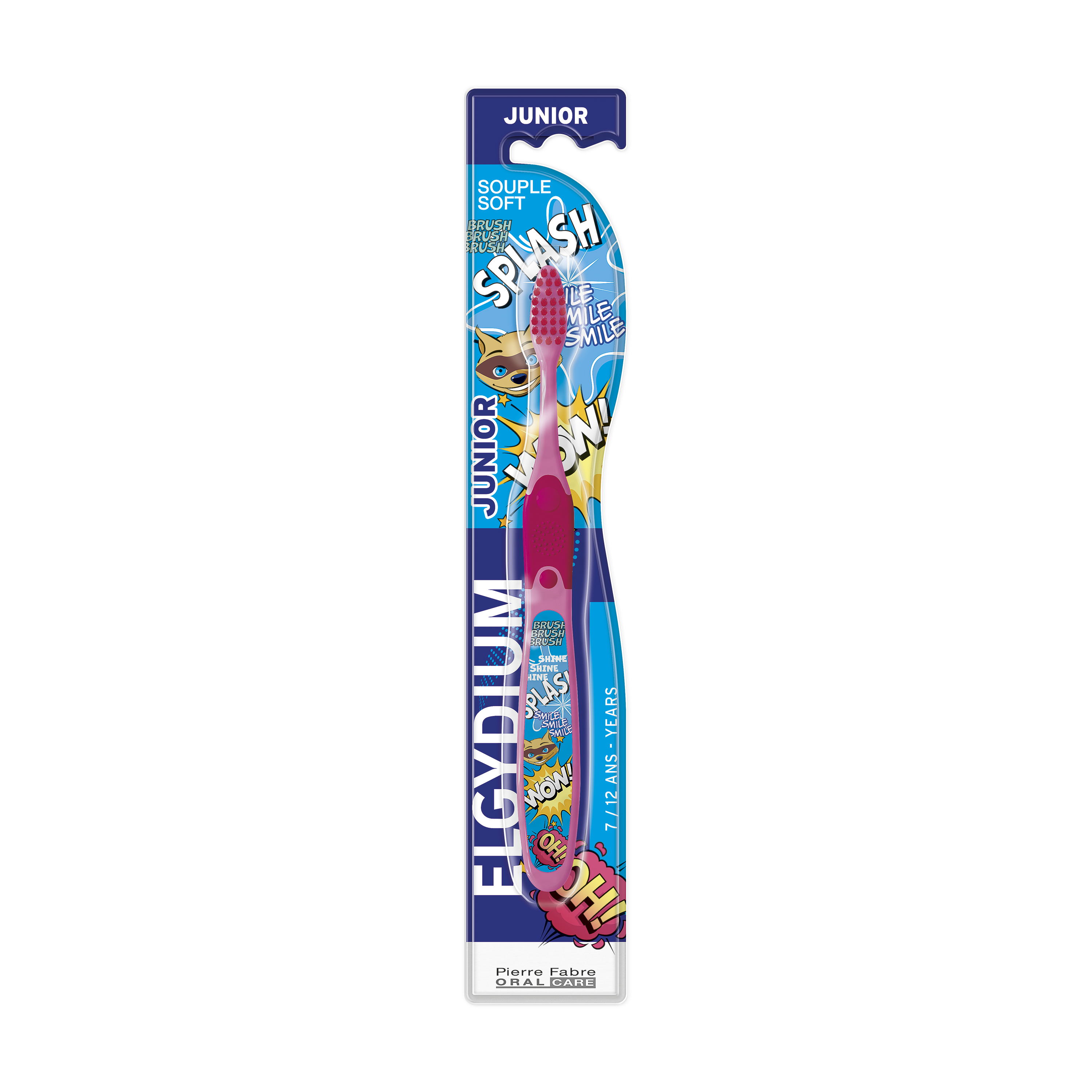 Elgydium Junior 7/ Brosse à Dents Enfant Bad Racoon