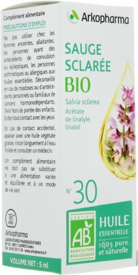 Huile Essentielle Bio Sclarée Puressentiel Le Flacon De 5ml
