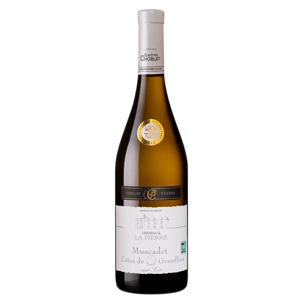 Domaine Herbauges Château de La Pierre, 2022 - Muscadet Côtes de Grandlieu sur Lie AOP - Blanc Sec -
