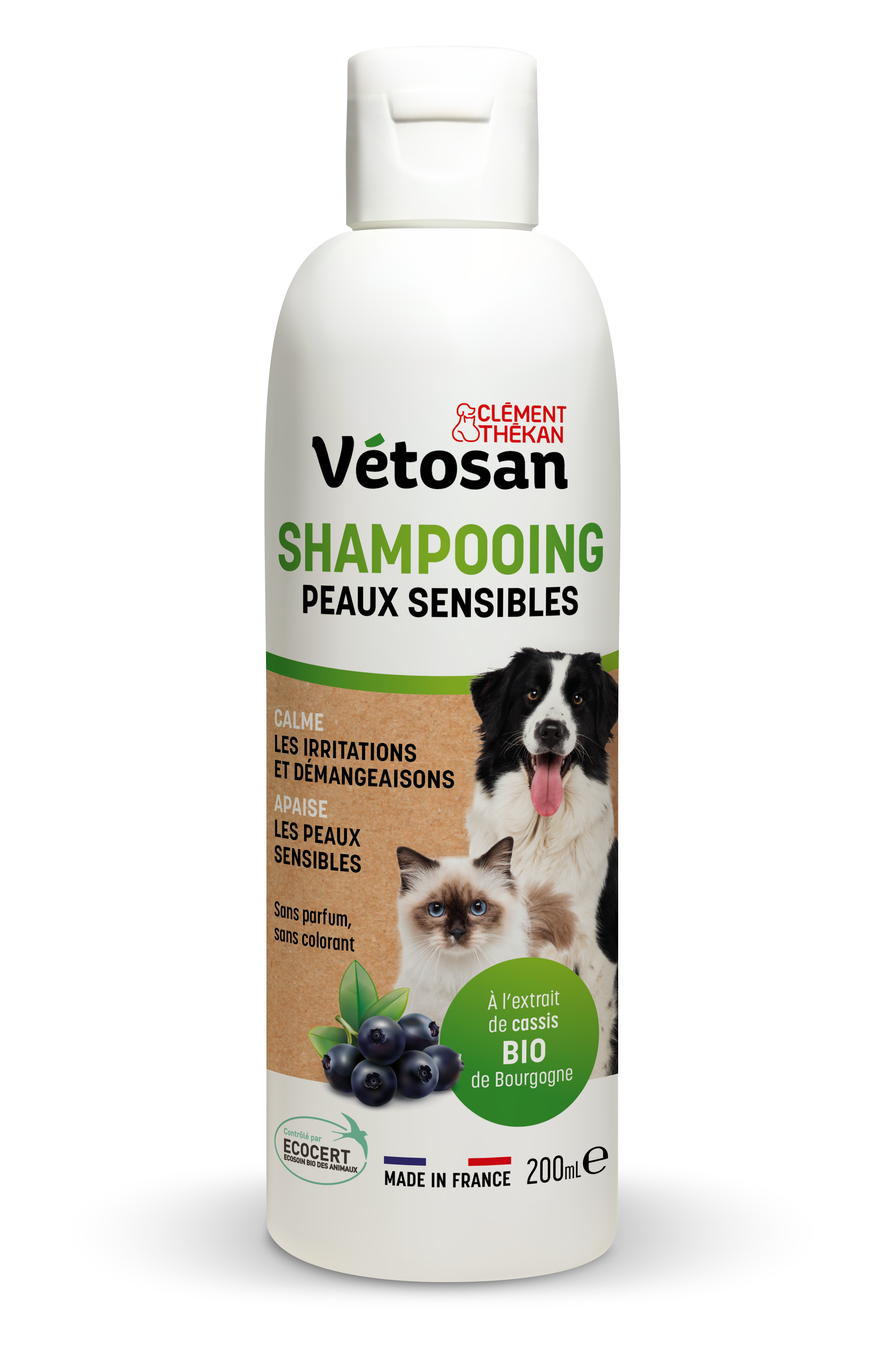 Vétosan Shampooing Peaux Sensibles Ecosoin 200ml
