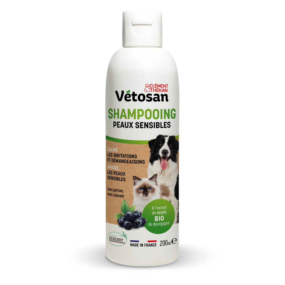 Vétosan Shampooing Peaux Sensibles Ecosoin 200ml