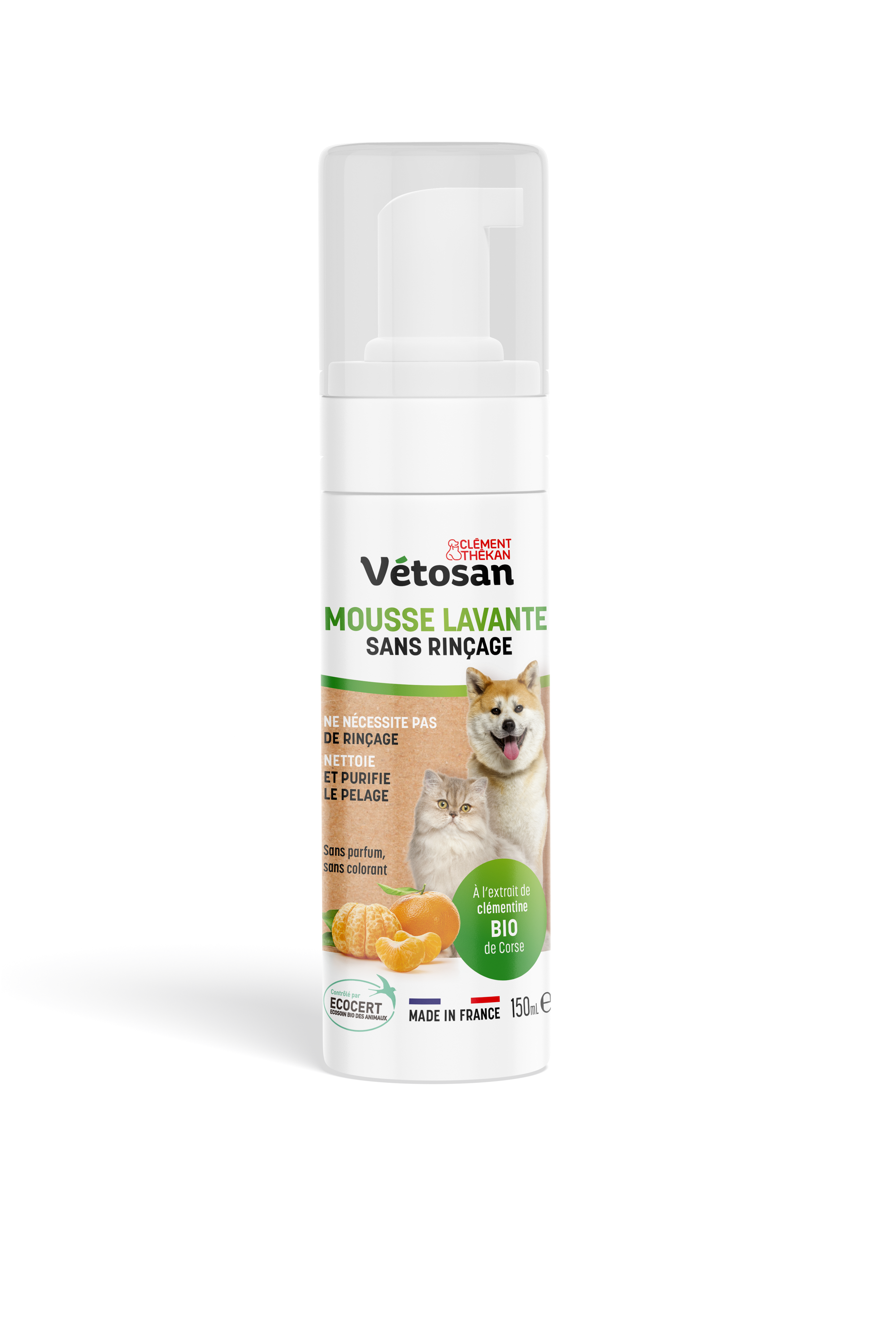 Vétosan Mousse Sans Rinçage Ecosoin 150ml