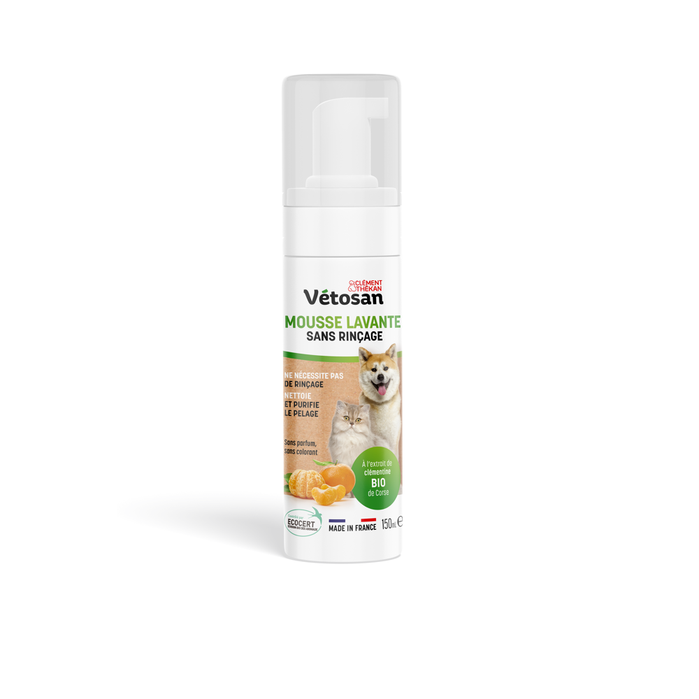 Vétosan Mousse Sans Rinçage Ecosoin 150ml