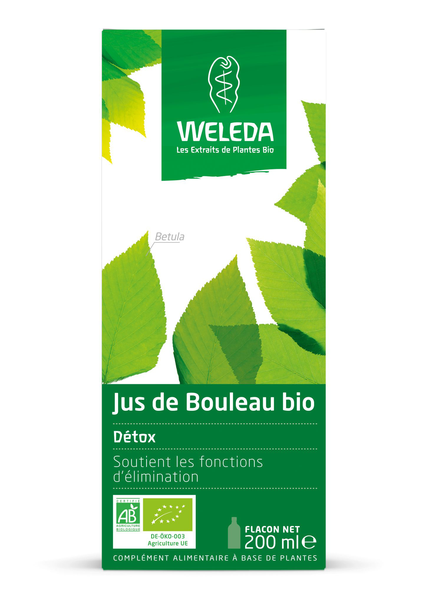 Jus De Bouleau Bio Bio Weleda La Bouteille 200ml - vue 1