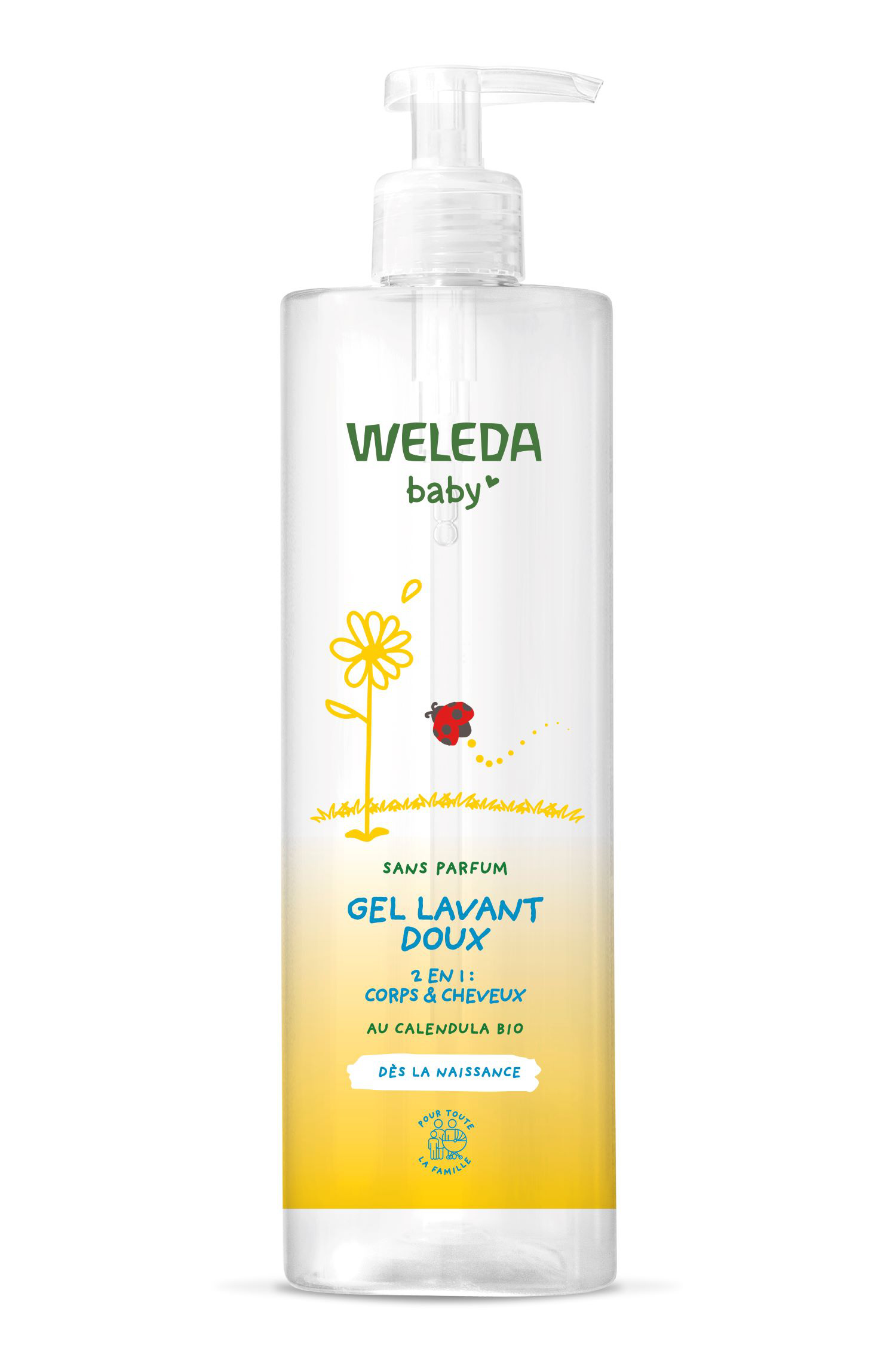 Weleda Gel Lavant Doux Calendula 2 en 1 : Corps & Cheveux 400ml - vue 2