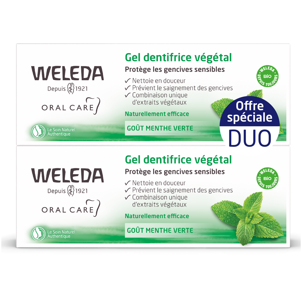 Duo Gel Dentifrice Végétal - 2x75ml