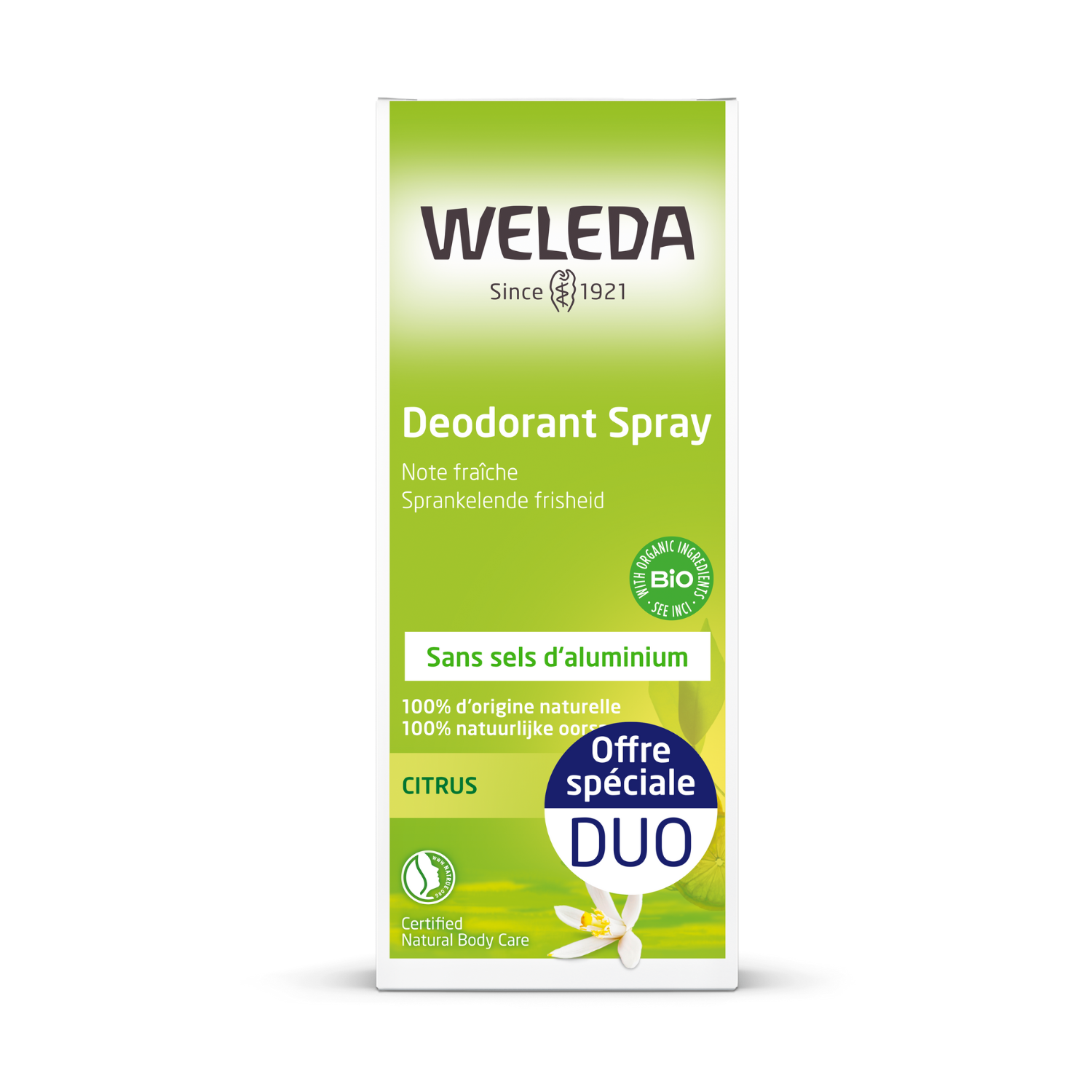 Duo Déodorant Spray Citrus - 2 x 100ml