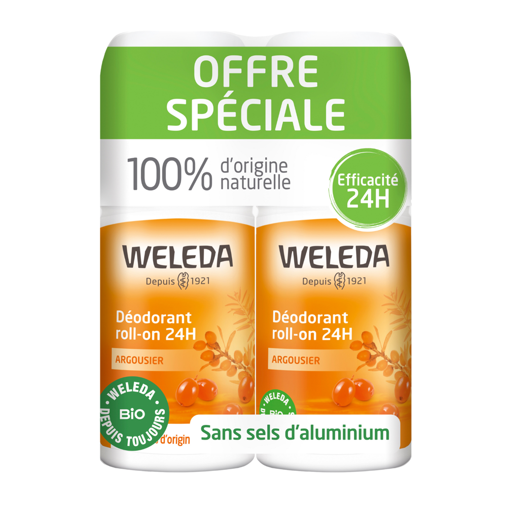 Duo Déodorant roll-on 24H Argousier - 2 x 50ml