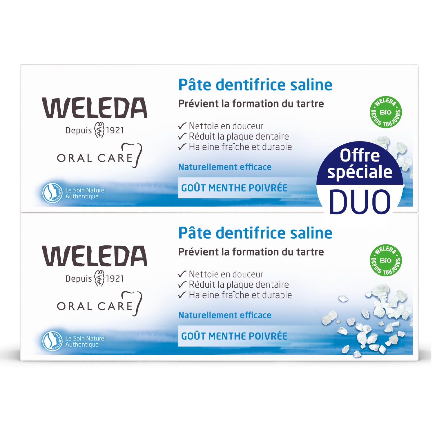 Pâte dentifrice saline bio 2x75ml