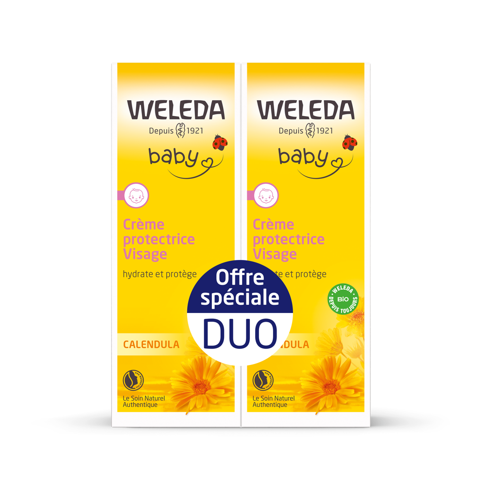 Duo Crème Protectrice Visage Calendula - 2 x 50ml