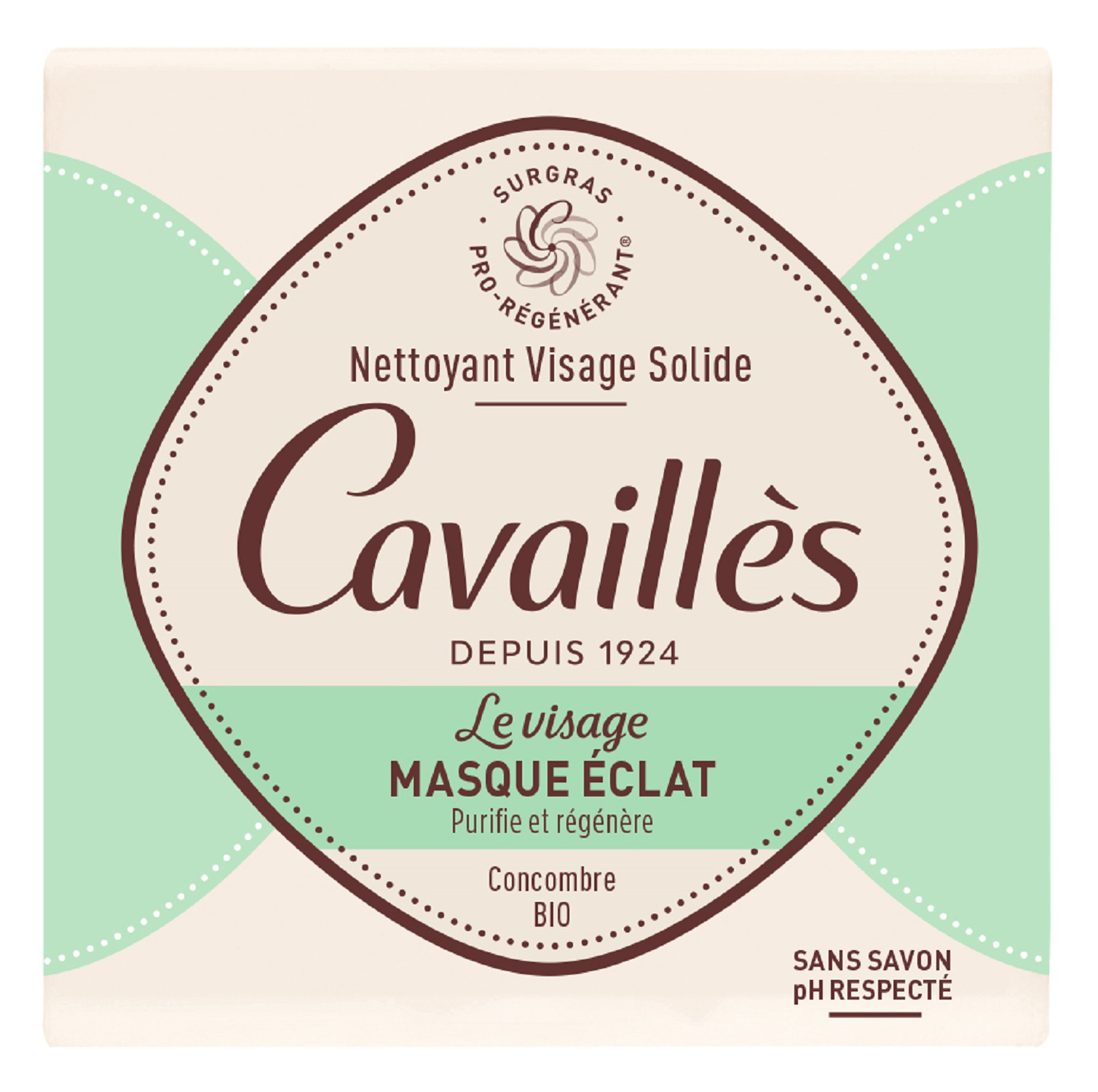 Savon Solide Visage Masque Eclat Concombre Bio Roge Cavailles Le Solide De - vue 1