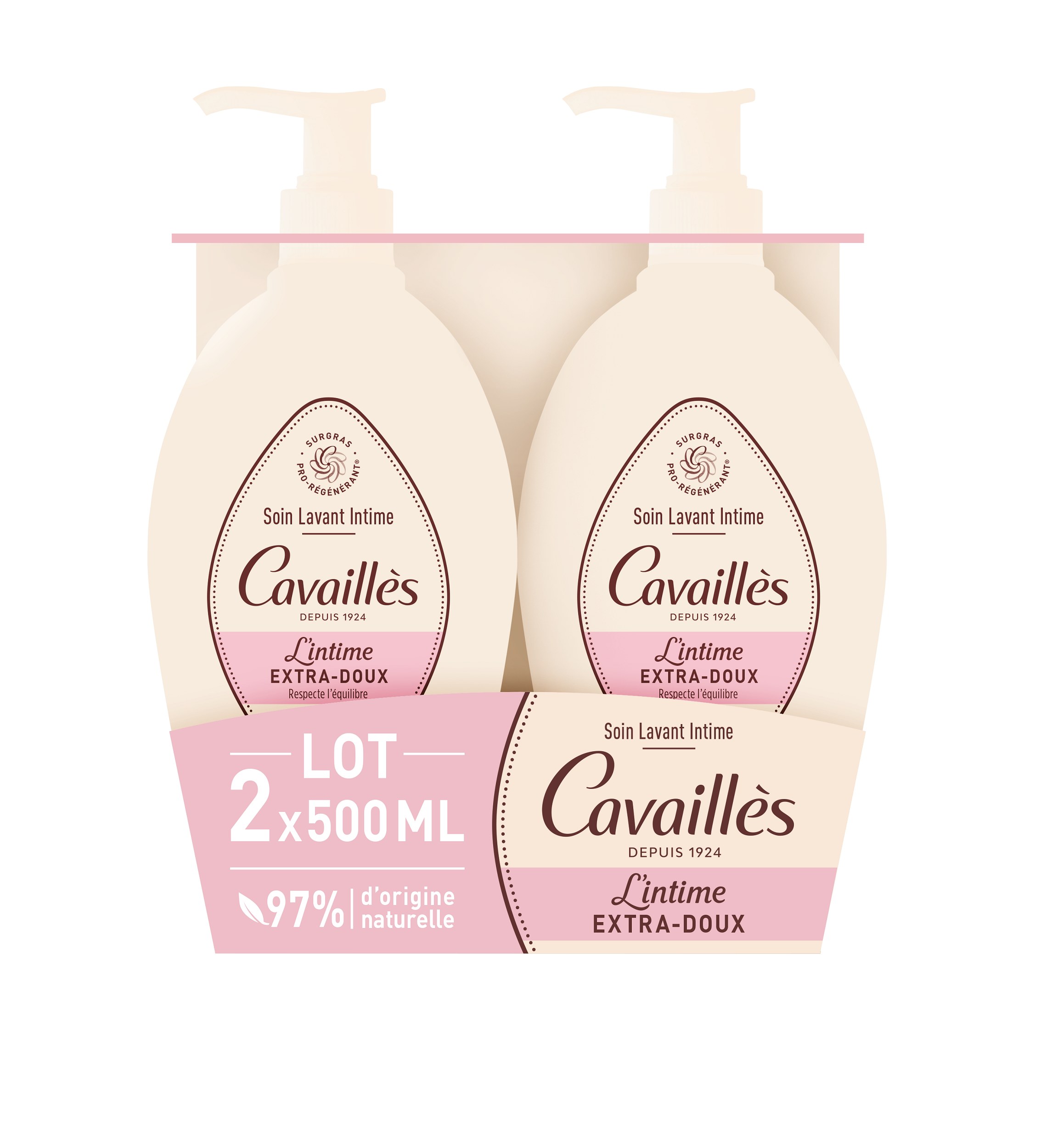 Soin Naturel Toilette Intime Extra-Doux 2x500ml