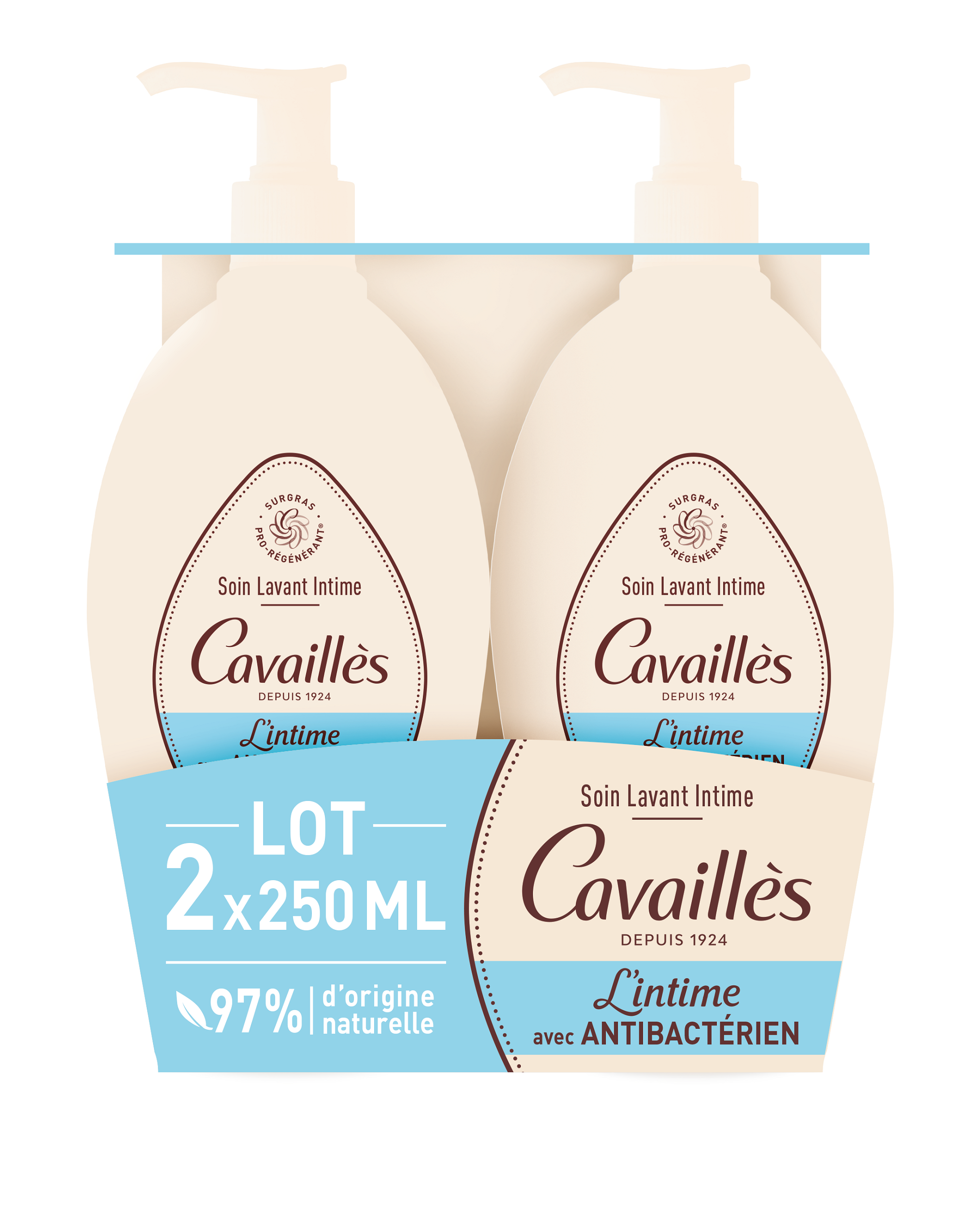 Soin Naturel Toilette Intime Anti-Bactérien 2x250ml