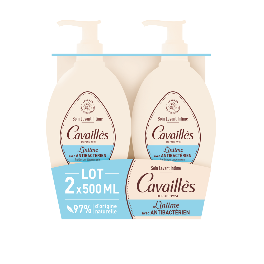 Soin Naturel Toilette Intime Anti-Bactérien 2x500ml