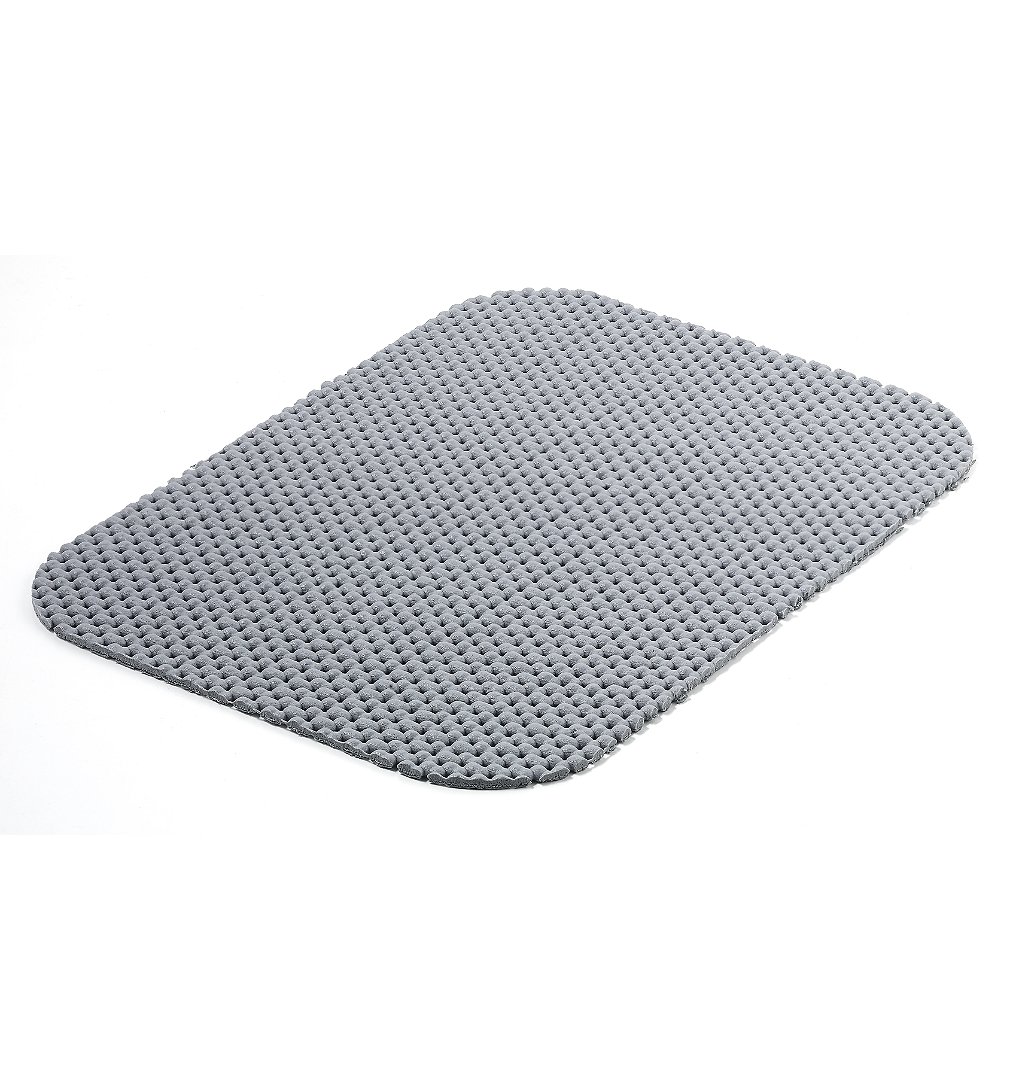 Tapis à Vaisselle Absorbant Polyester 45x35 Cm - Couleur Taupe, Protège Le Plan De Travail, Lavable En Machine - 12