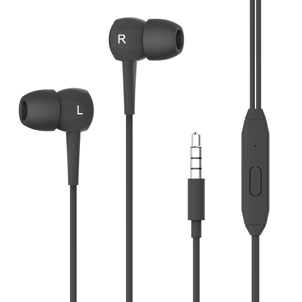 Ecouteurs filaires noir intra jack ECO+