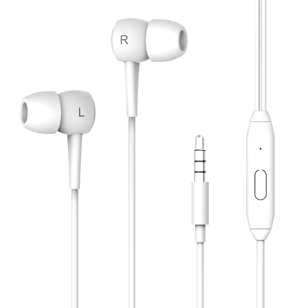 Ecouteurs filaires blanc intra jack ECO+