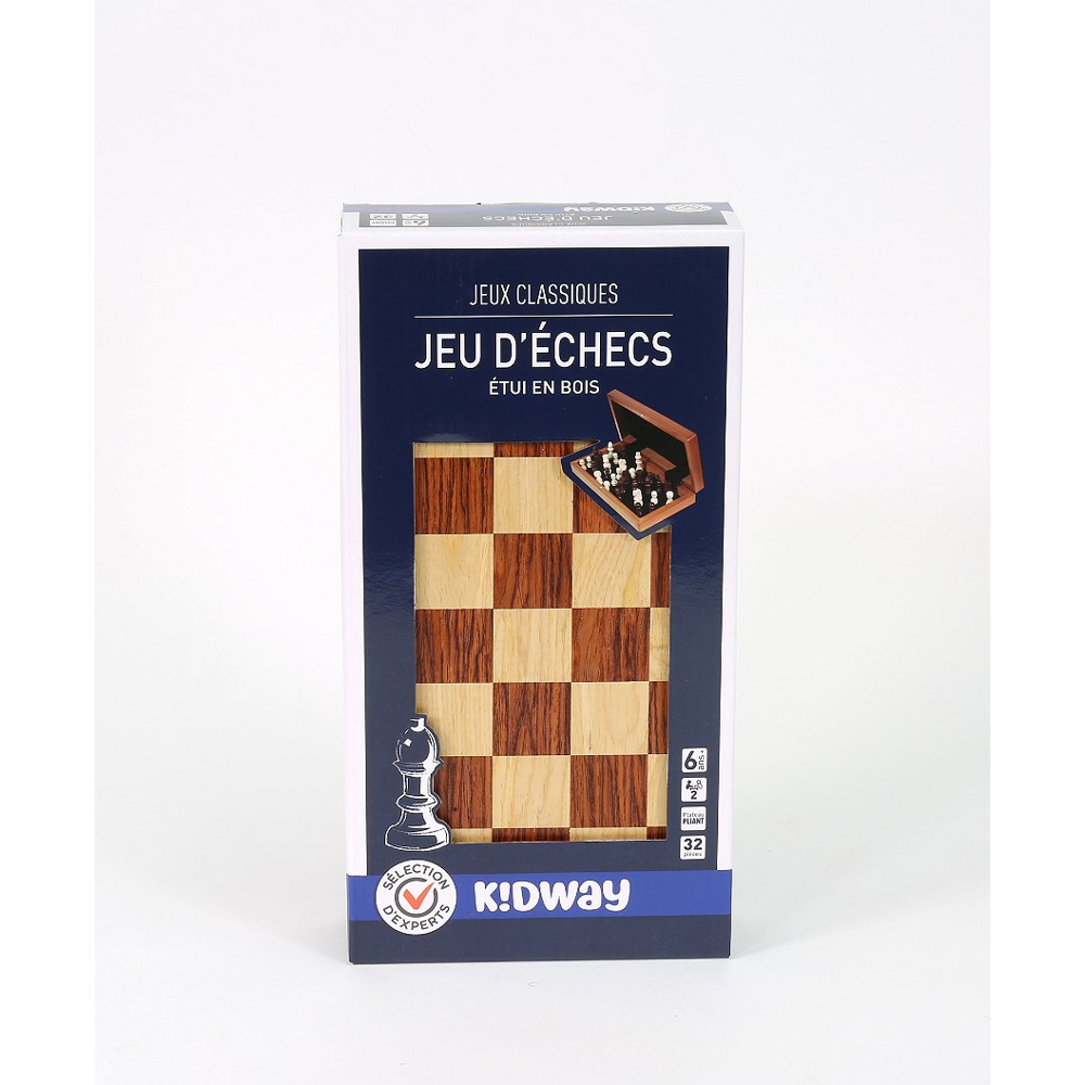 Sélection d’Experts - Kidway - Jeu d'échecs en bois - Jeux de société - 6 ans et +