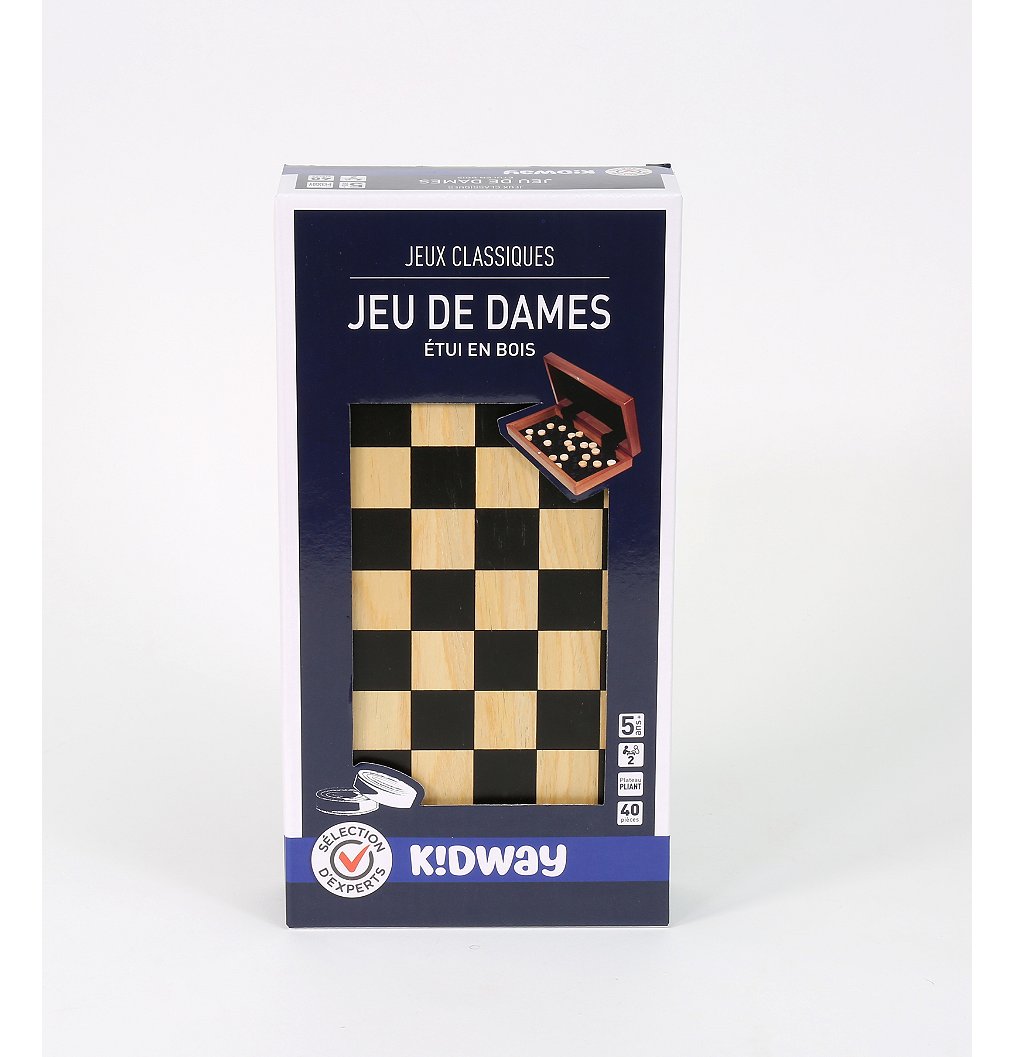 Sélection d’Experts - Kidway - Jeu de dames en bois - Jeux de société - 5 ans et +