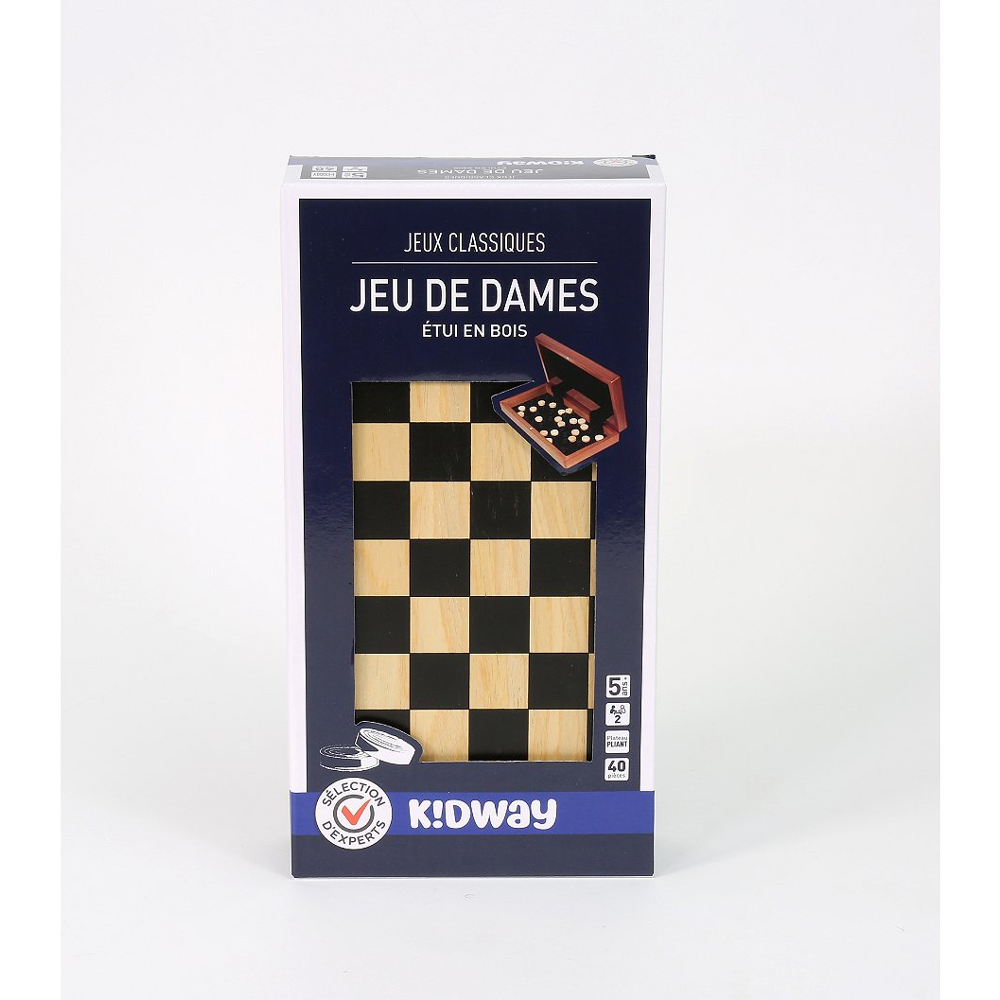 Sélection d’Experts - Kidway - Jeu de dames en bois - Jeux de société - 5 ans et +