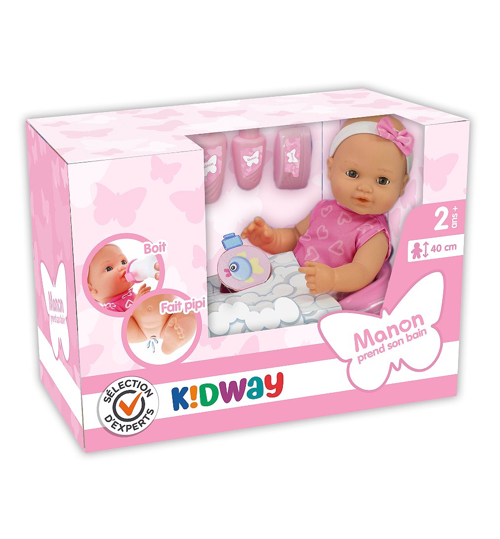 Sélection d’Experts - Kidway - Manon prend son bain - Poupée - 2 ans et +