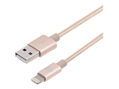 Câble USB/Lightning or nylon tressé - 2 m - Sélection d’Experts - Linkster