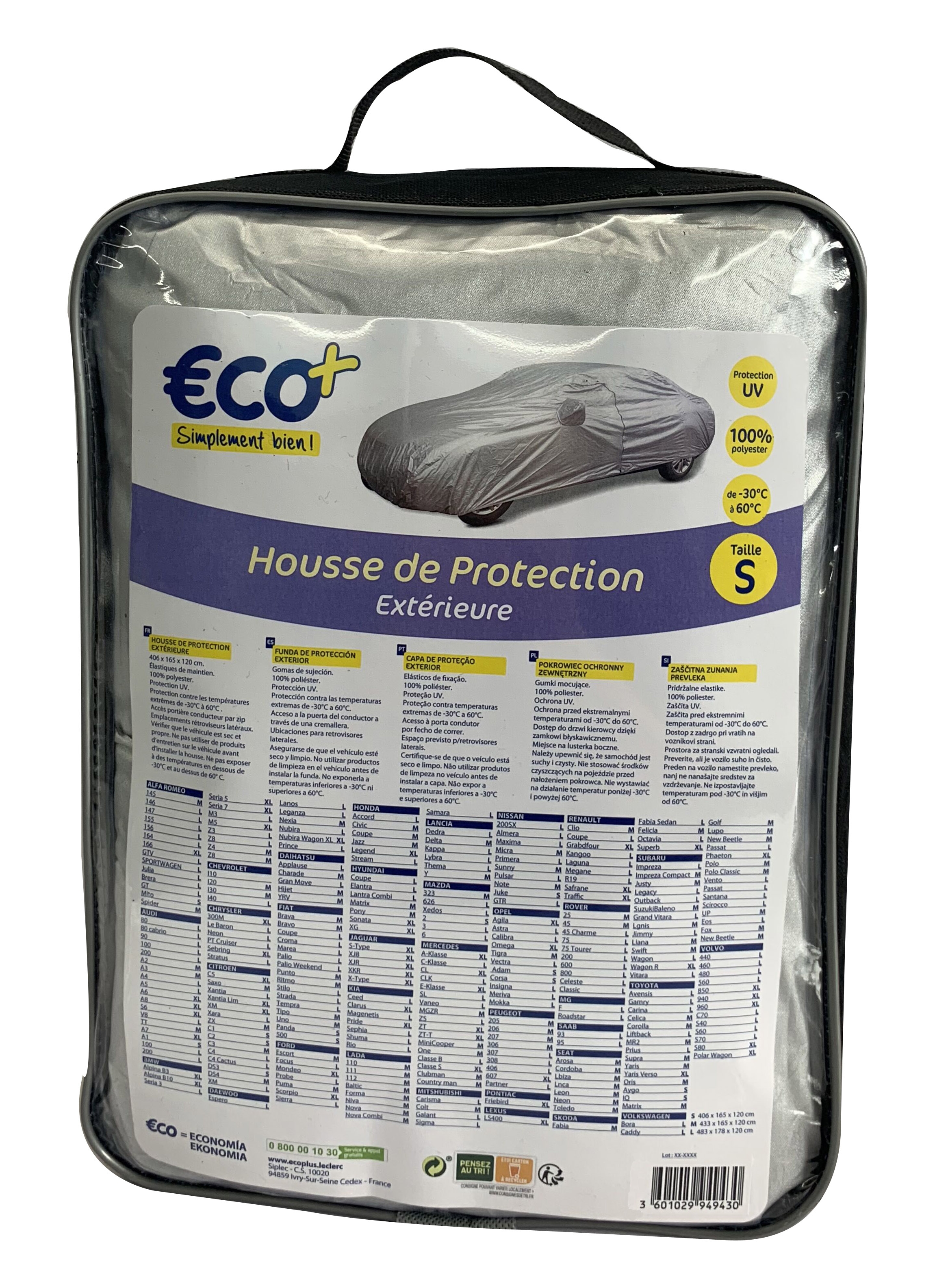 Housse de protection extérieure taille Eco+