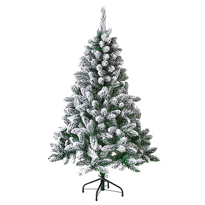 Sapin de Noël artificiel vert floqué neige blanche 150cm