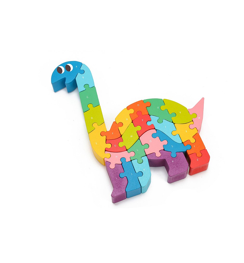 Sélection d’Experts - Kidway - Montessori puzzle dinosaure en bois - Jeux éducatifs - 3 ans et +