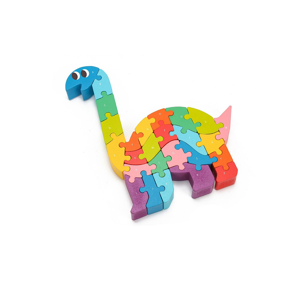 Sélection d’Experts - Kidway - Montessori puzzle dinosaure en bois - Jeux éducatifs - 3 ans et +