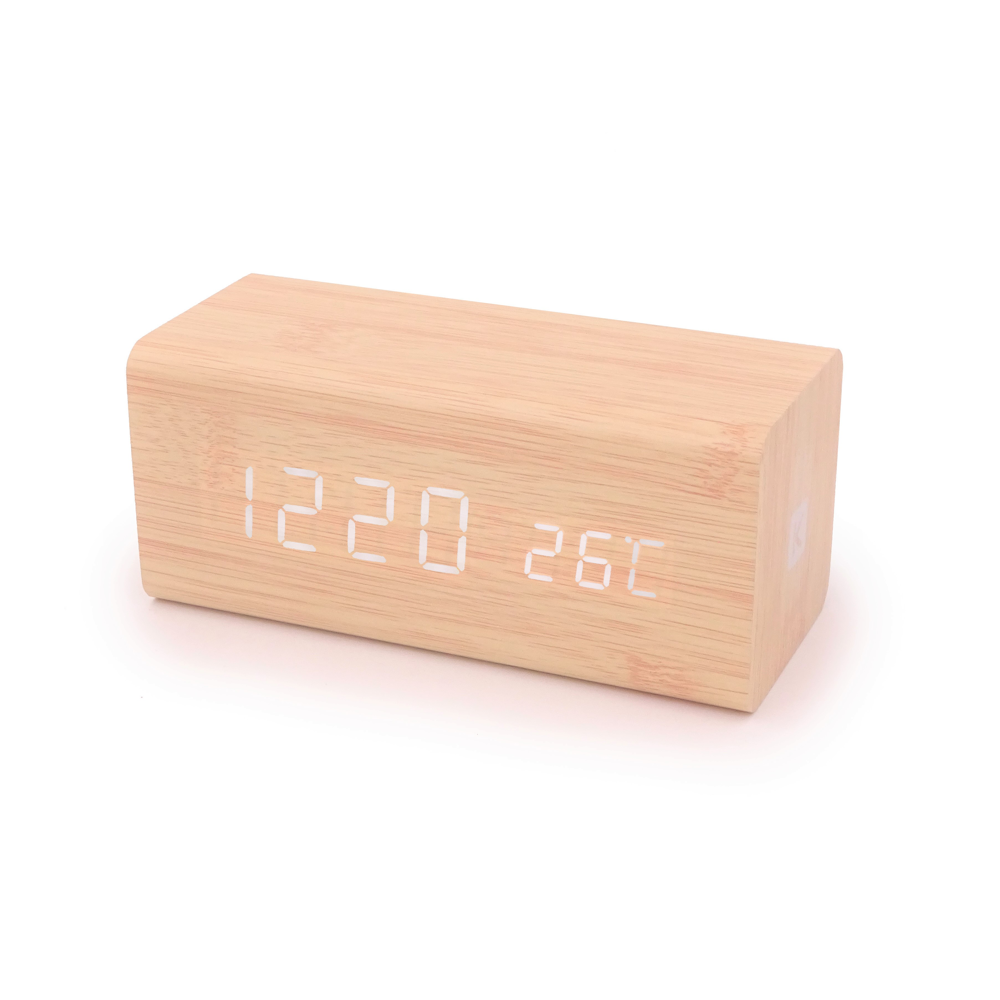 Radio-réveil effet bois