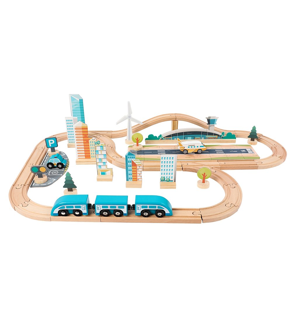 Sélection d’Experts - Kidway - Mon circuit de train en bois - Action - 3 ans et +