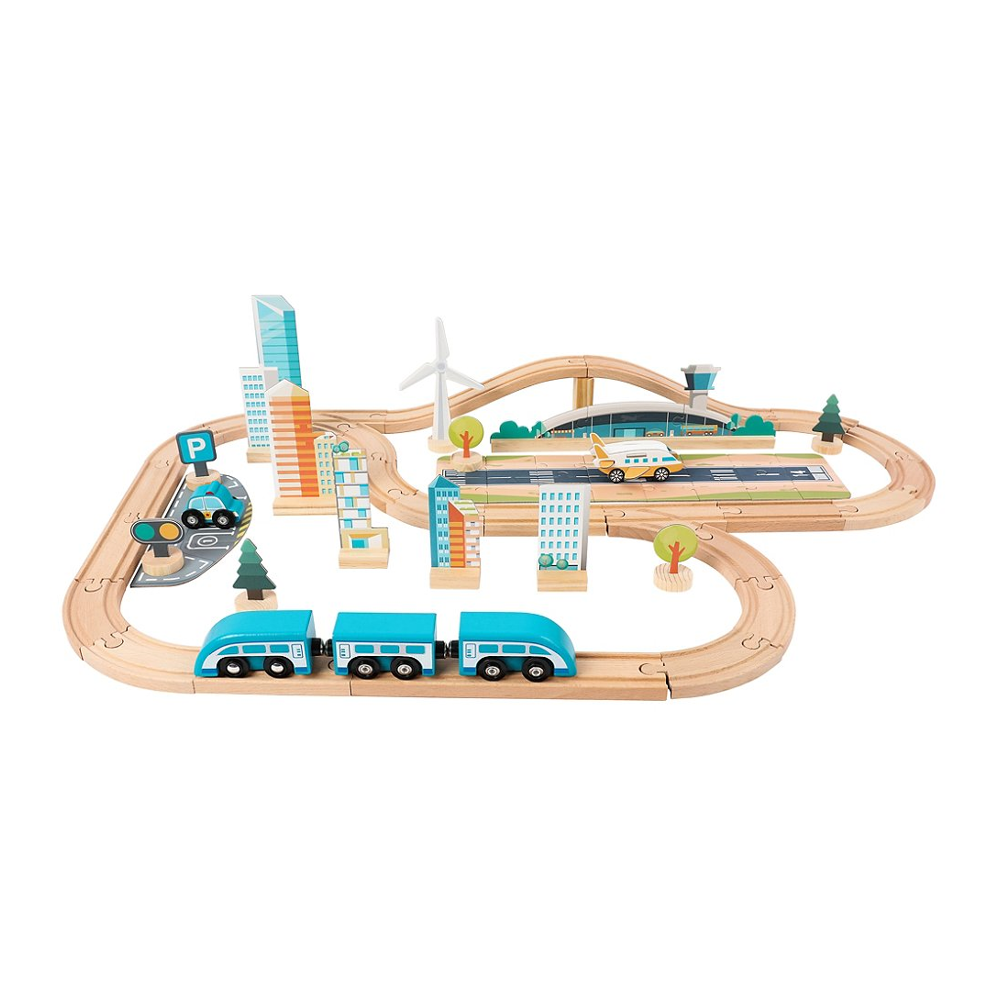 Sélection d’Experts - Kidway - Mon circuit de train en bois - Action - 3 ans et +