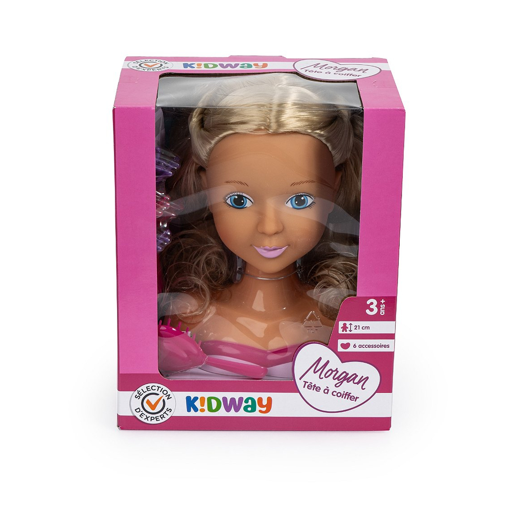 Sélection d’Experts - Kidway - Morgan tête à coiffer - Poupée mannequin - 3 ans et +