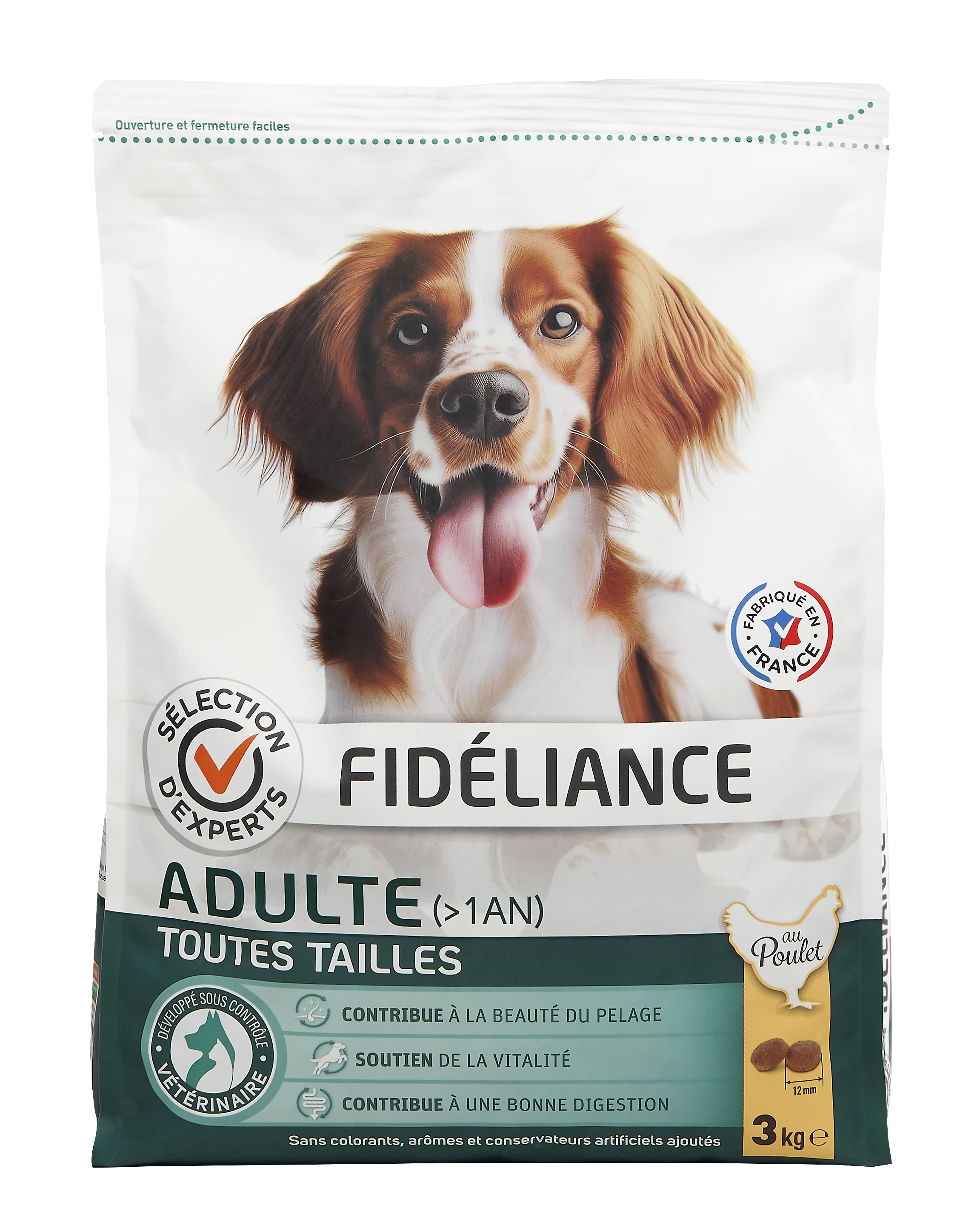 Meilleurs prix pour Croquettes chien adulte au poulet, Toutes tailles, 3kg - Sélection d'Experts - Fidéliance
