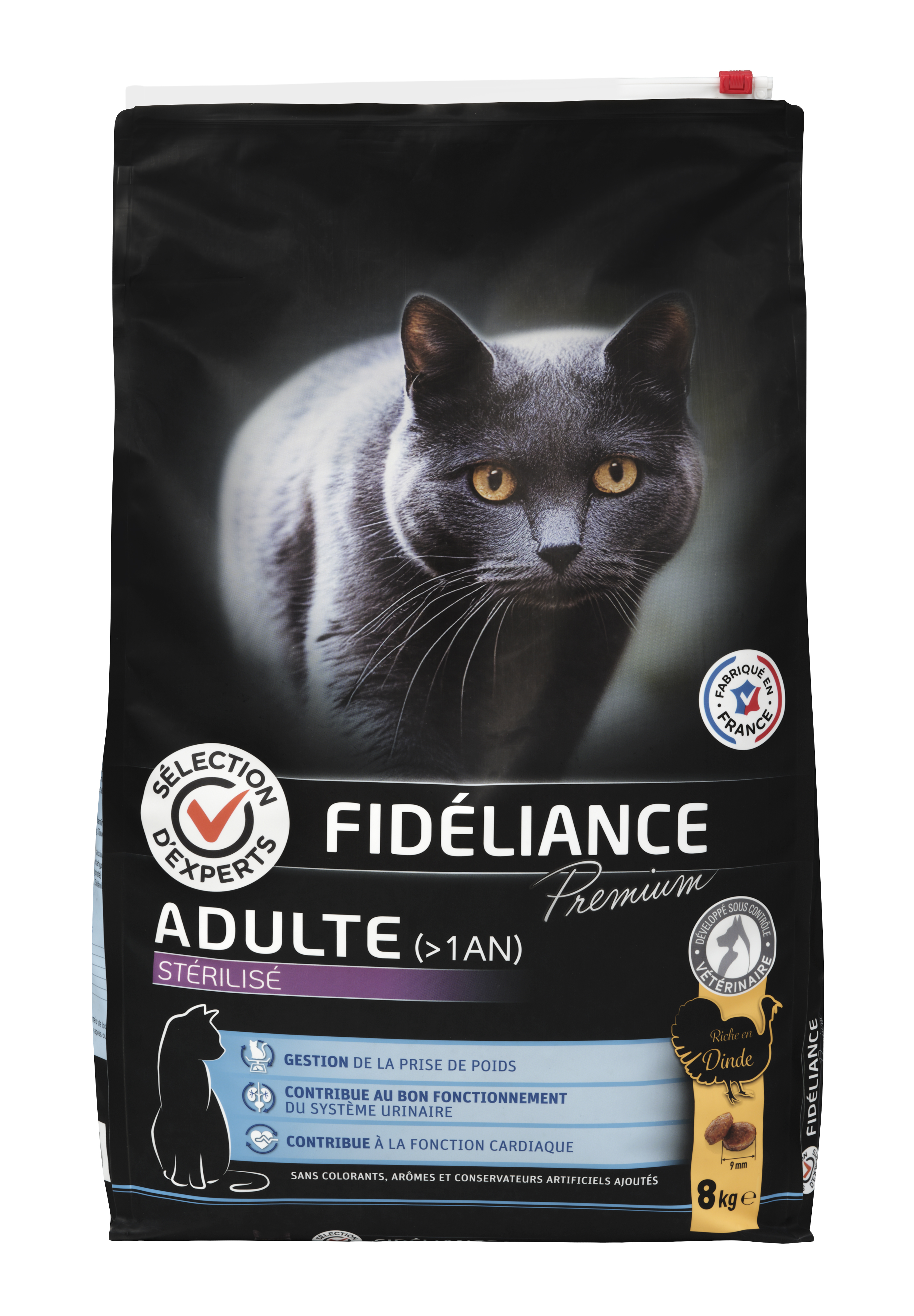 Meilleurs prix pour Croquettes chat adulte stérilisé riche en dinde, 8kg - Sélection d'Experts - Fidéliance Premium