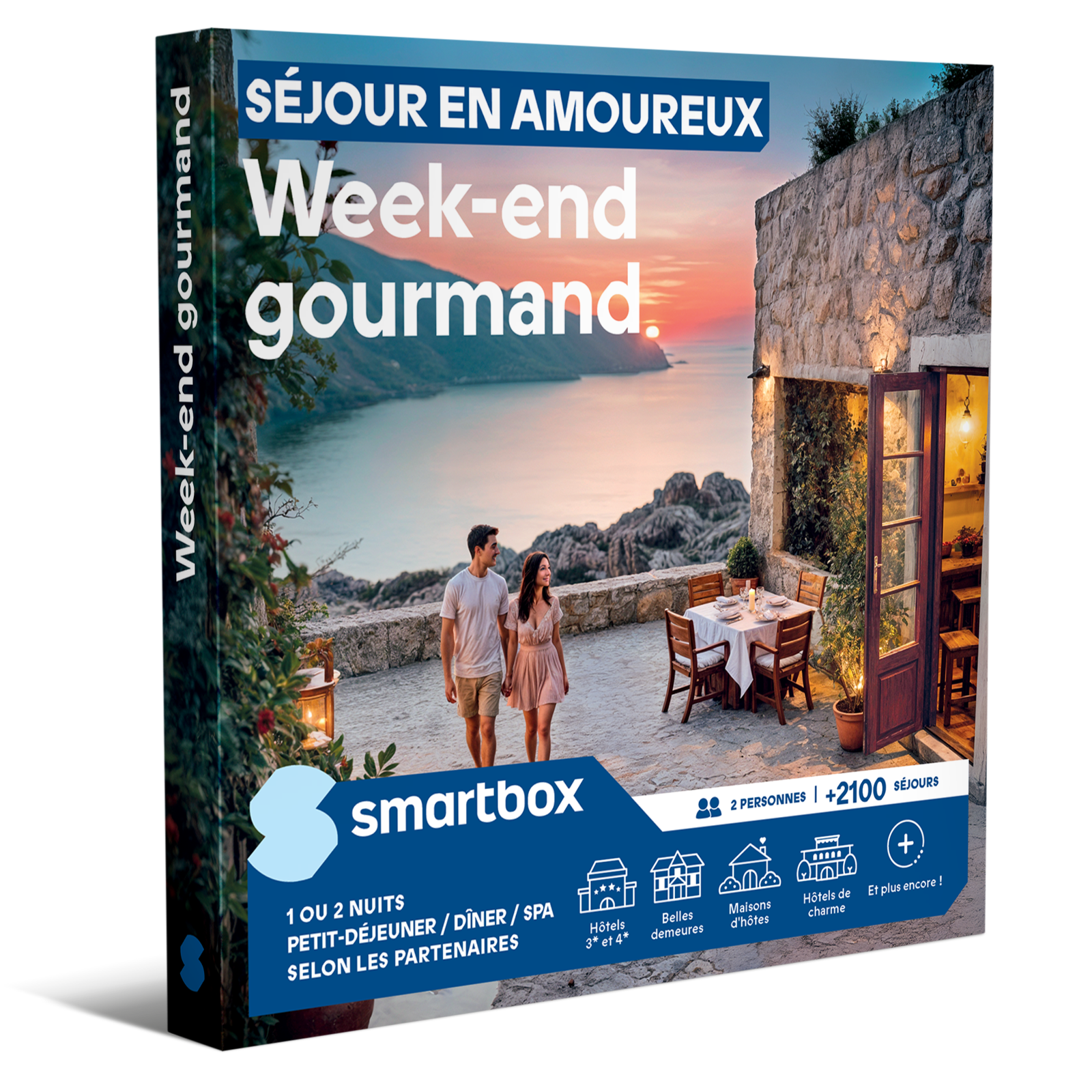 Coffret cadeau SmartBox Séjour en amoureux Week end gourmand - vue 2