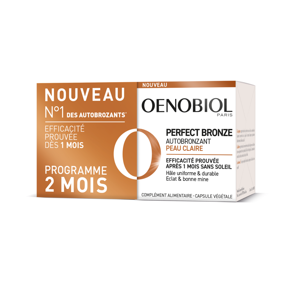 Oenobiol Perfect Bronze Autobronzant Peau Claire 2x30 Capsules
