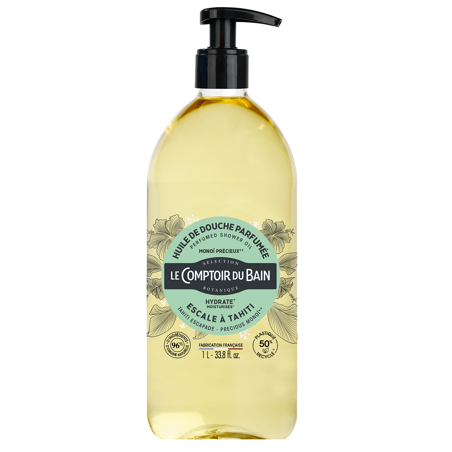 Le Comptoir du Bain Huile Douche Monoï Flacon 1L