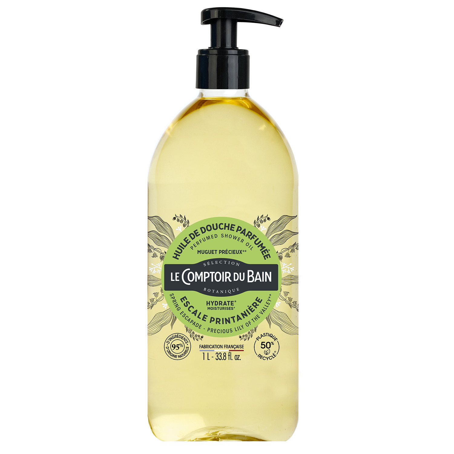 Le Comptoir du Bain Huile Douche Muguet Flacon 1L