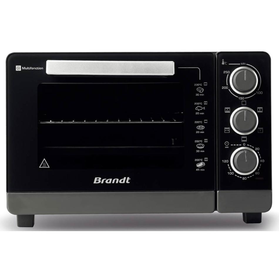 Brandt Fc265Mb - Mini Four Électrique - 5 Modes De Cuisson (Chaleur Tournante, Convection Naturelle…) - Minuteur - 26L - 1500W - Noir
