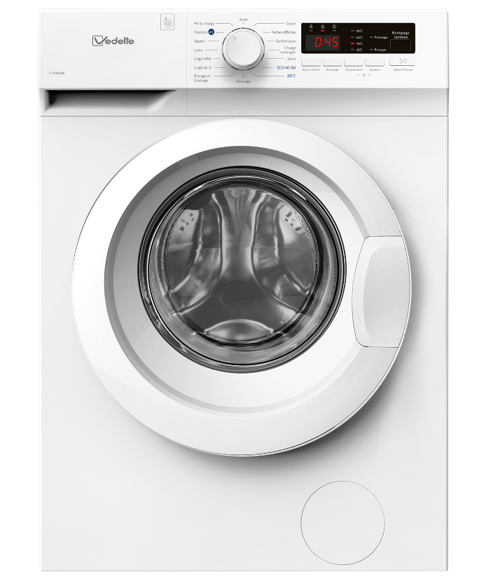 Lave-linge frontal Vedette LFV184W 8kg
