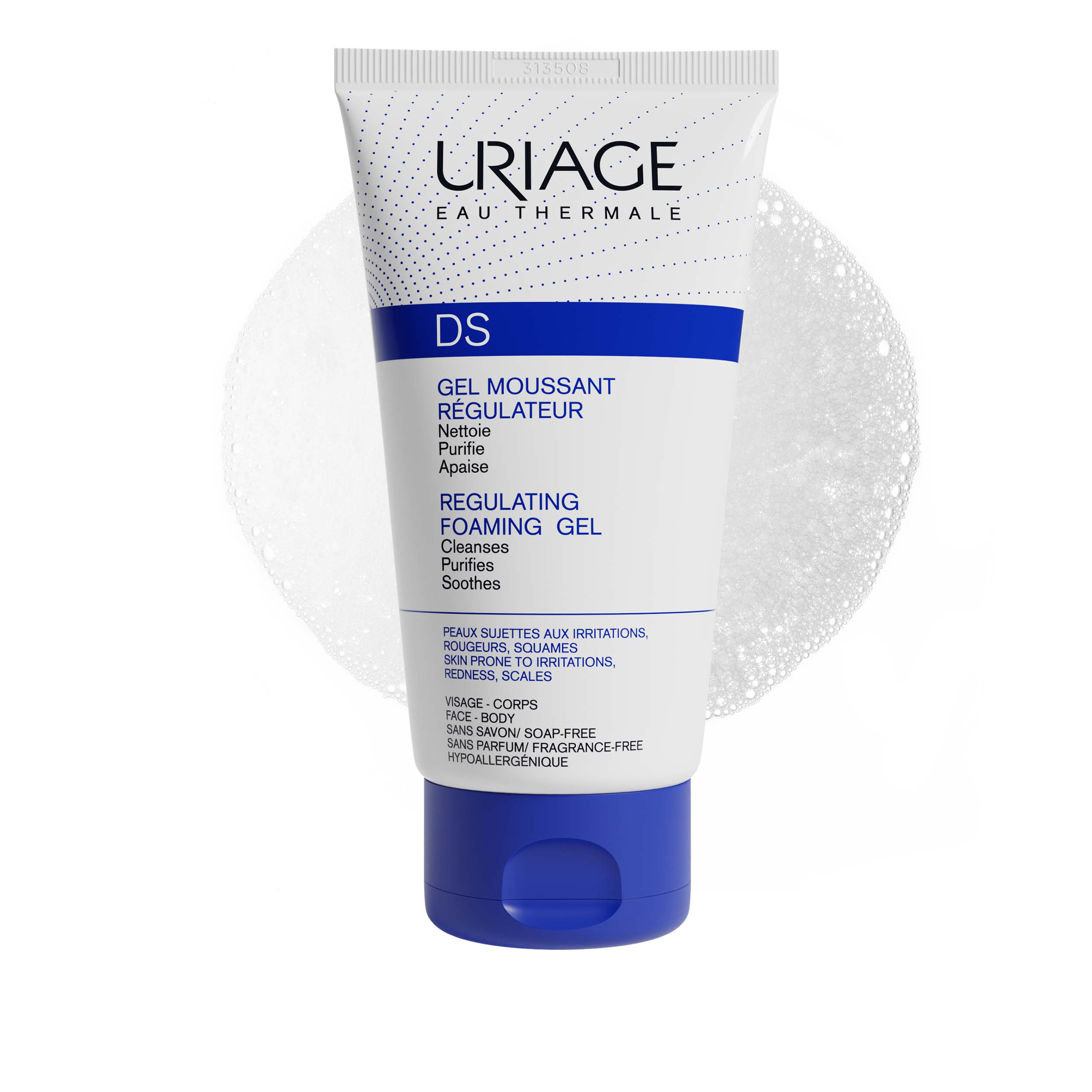 Uriage DS Gel Moussant Régulateur gel apaisant pour peaux sèches avec démangeaisons 150 ml