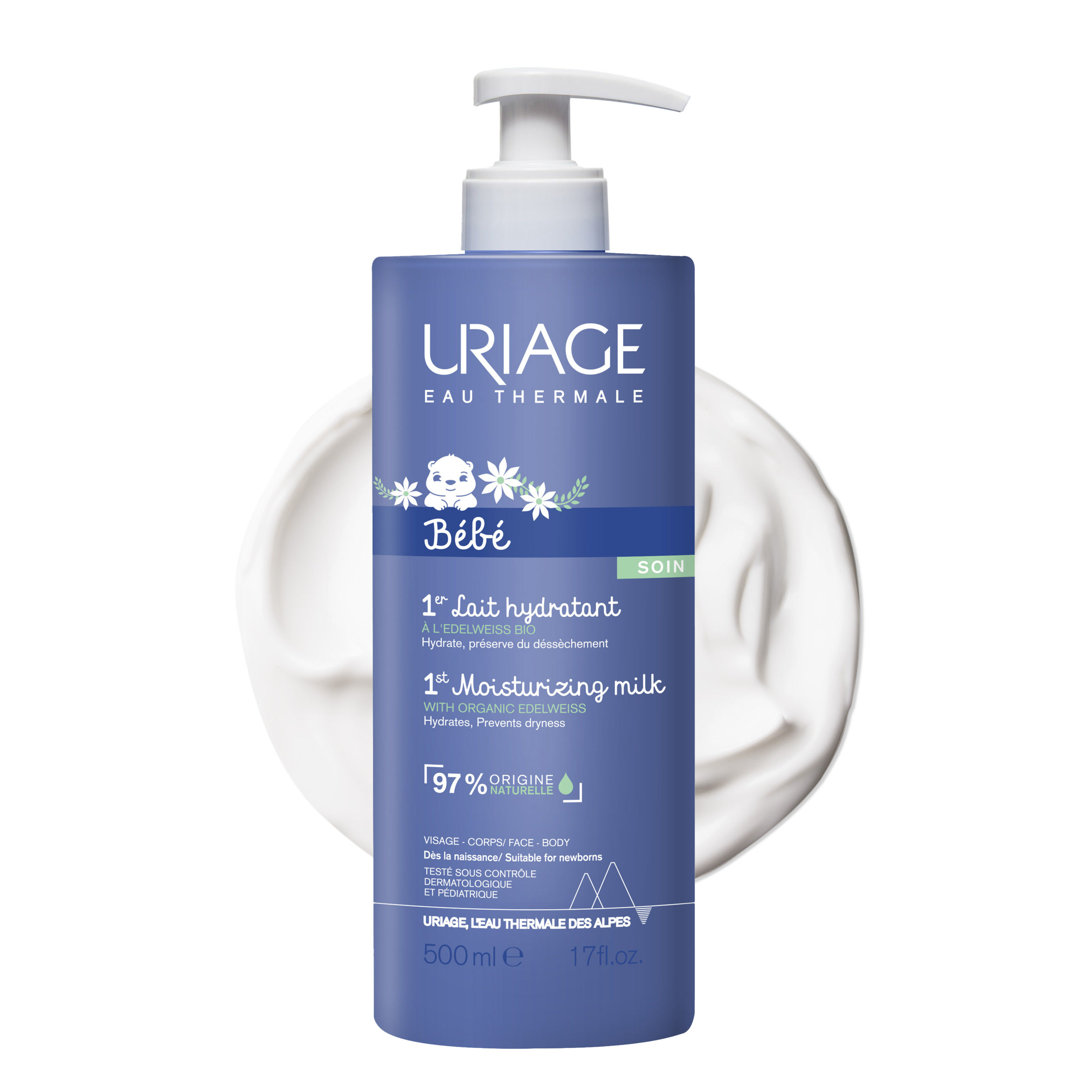 Uriage Bébé 1er Lait Hydratant lait hydratant pour bébé 500 ml