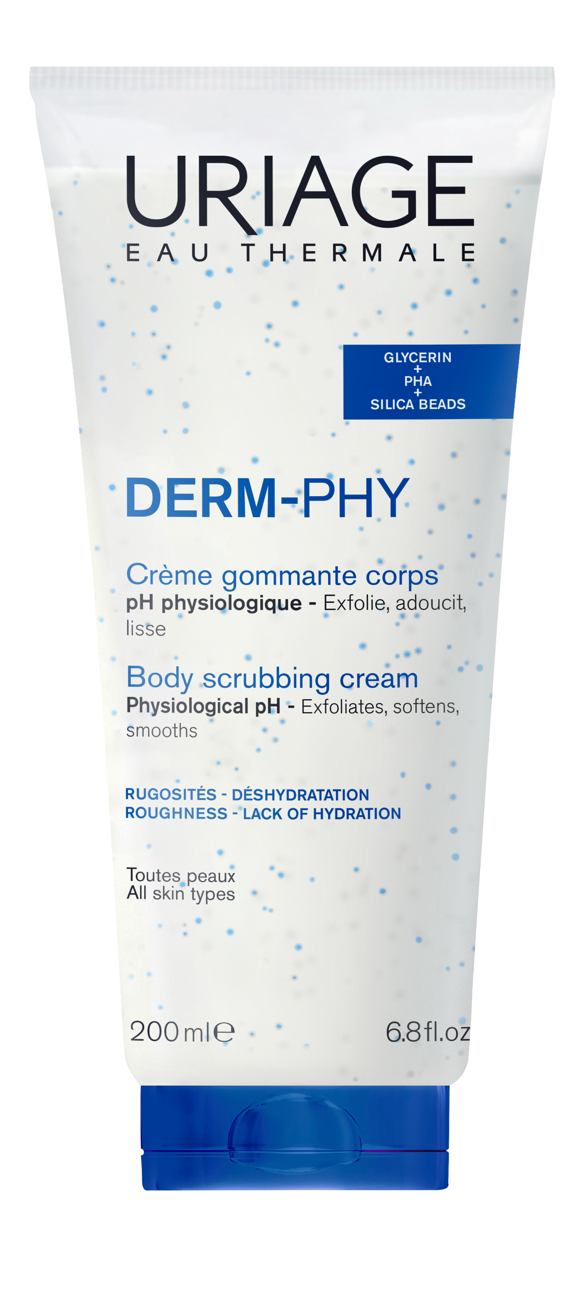 Uriage DERM-PHY Body Scrubbing Cream peeling corporel traitant 200 ml