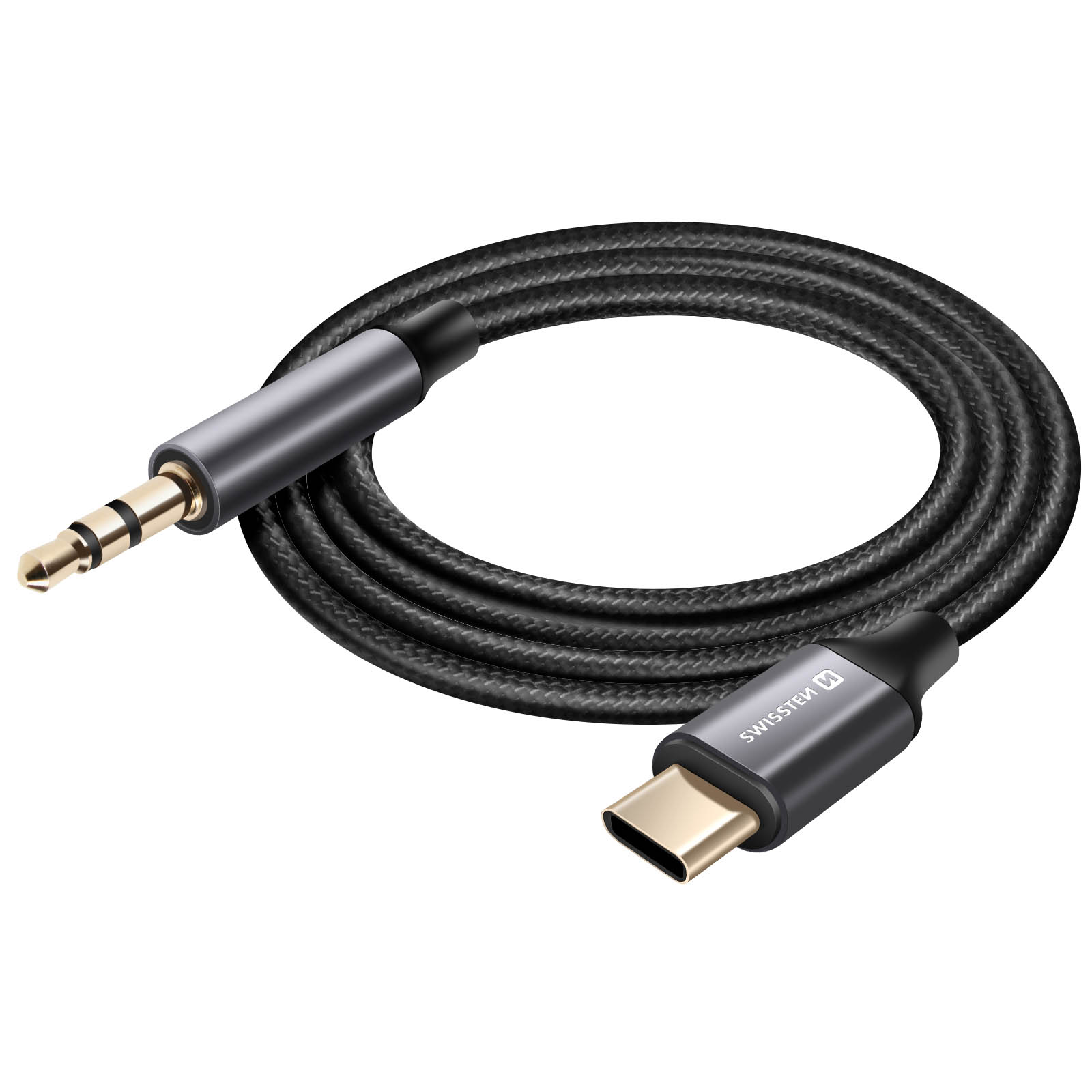 Câble Audio Stéréo Jack 2.5mm Vers 3.5mm Akashi - 1 Mètre, Mâle-mâle, Noir