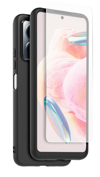 Pack Coque arrière semi rigide & Protège écran en verre trempé pour Redmi Note 13 4G - vue 1